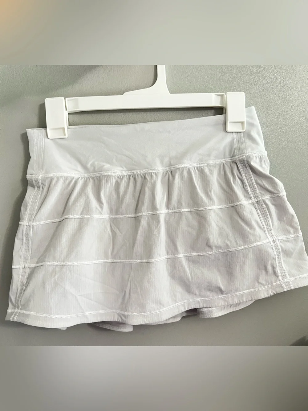 lululemon athletica light gray logo athletic top